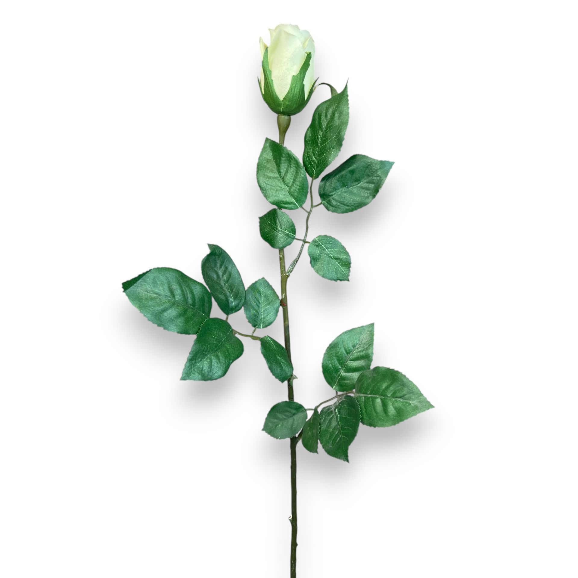 Koyu Krem Tek Dal Yapay Gül - 65 cm