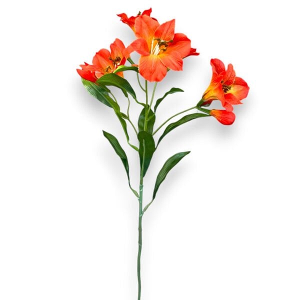 Turuncu Peru Zambağı Yapay Çiçek (65 cm)