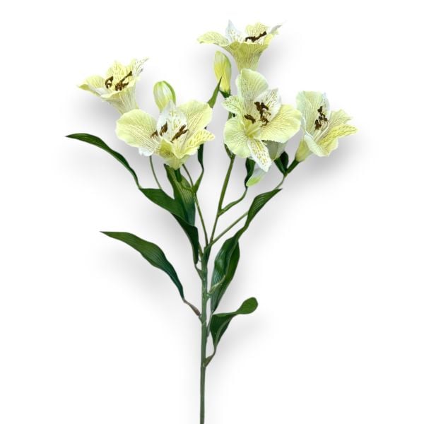 Krem Beyaz Peru Zambağı Yapay Çiçek (65 cm)