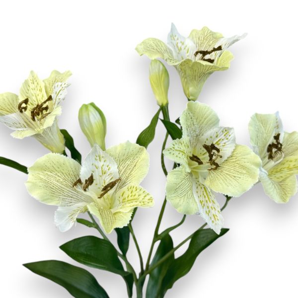 Krem Beyaz Peru Zambağı Yapay Çiçek (65 cm)