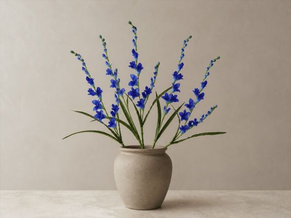 Yapay Glayöl Çiçeği Mavi 75 cm | Uzun Vazo Çiçeği
