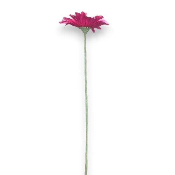 Fuşya Yapay Papatya Gerbera Dalı 60 cm