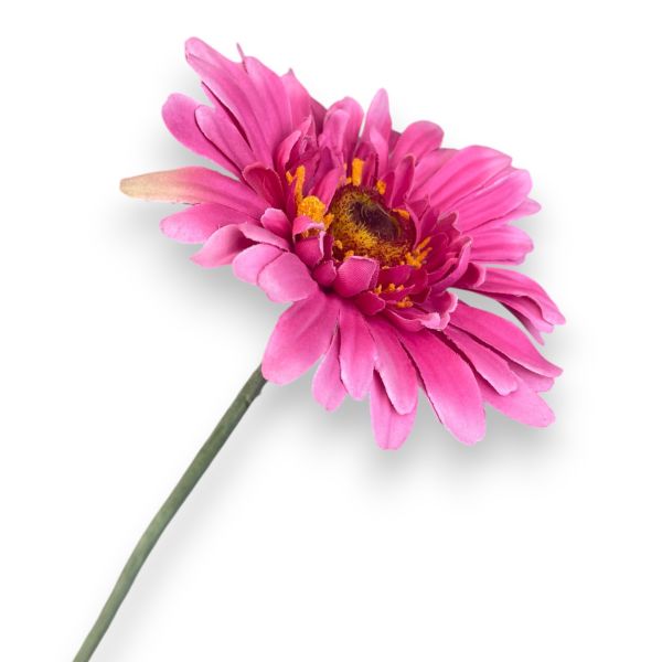Fuşya Yapay Papatya Gerbera Dalı 60 cm