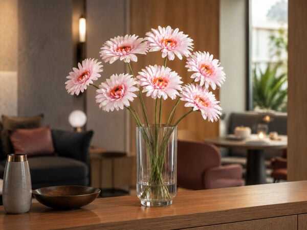 Yapay Gerbera Papatya 60 cm Pembe