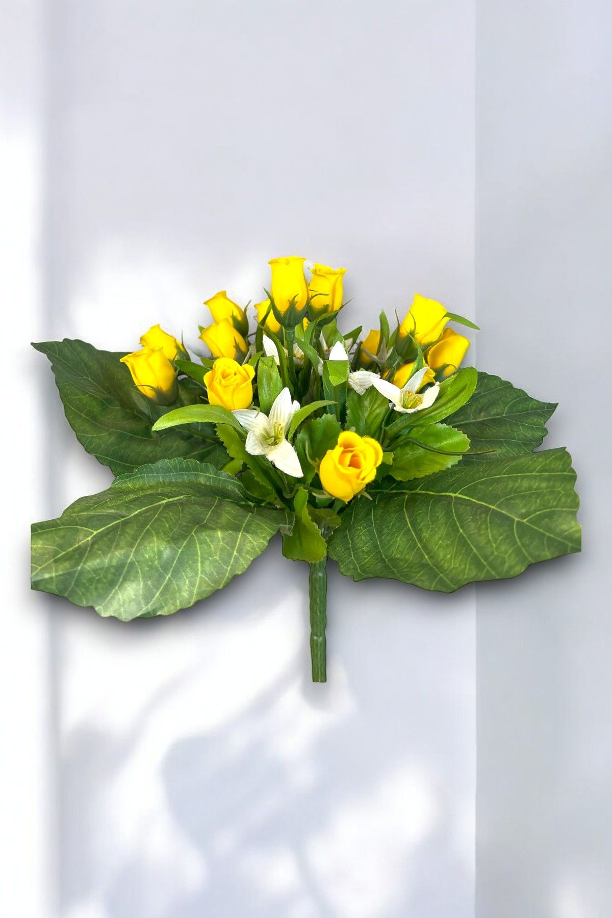 Yapay Gül Buketi Sarı 26cm