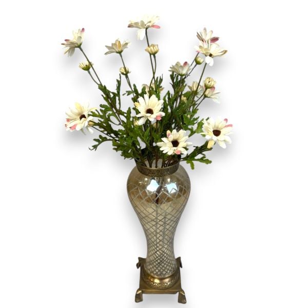 Yapay Papatya Gerbera Demeti Krem