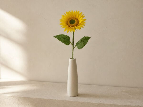 Yapay Ayçiçeği Dalı - Sarı 70 cm | Vazo Çiçeği