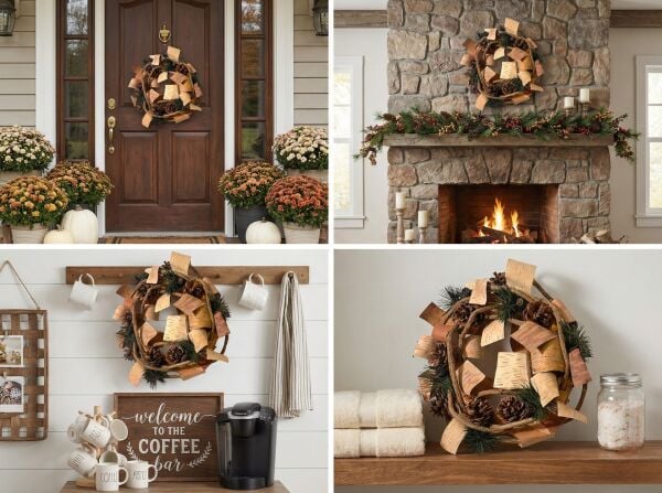 Tokyo Pine & Wood Dekoratif Kapı Çelengi (30 cm)