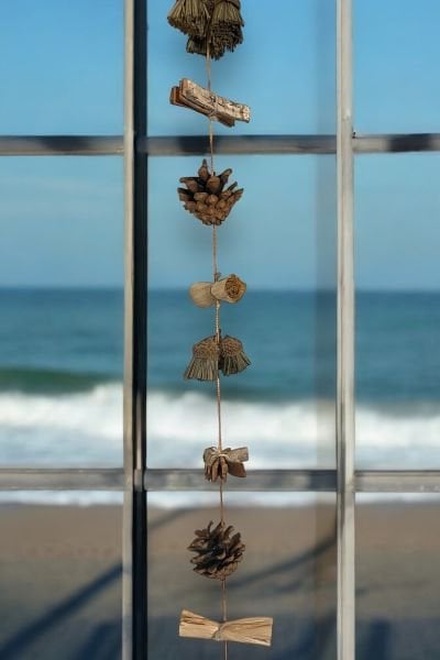 Duvar Dekoru Kapı Süsü El Yapımı Hediyelik Dekoratif Garland 150cm Pine