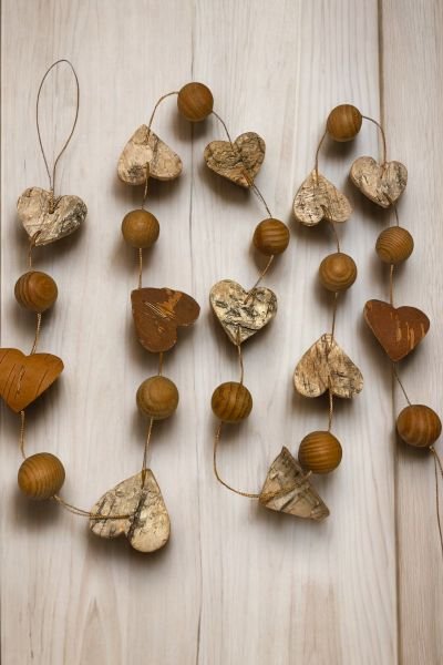 Duvar Dekoru Kapı Süsü Garland Handmade Natural 150cm Love