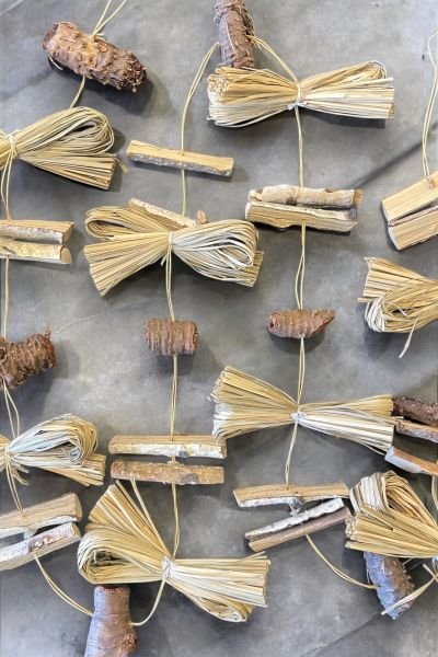 Natura Hasır Garland (150cm) – El Yapımı Dekoratif Duvar Dekoru ve Kapı Süsü