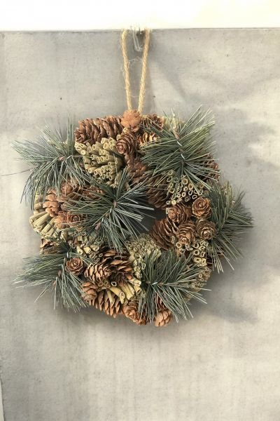Kozalaklı Kapı Süsü Alpine 20 cm | Çelenk ve Duvar Dekoru