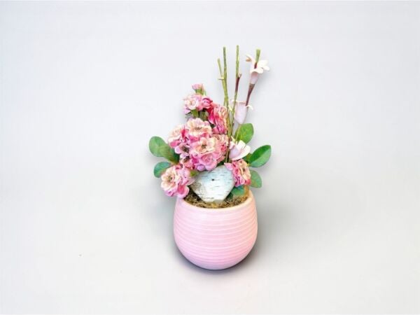 Blossom Pembe Yapay Çiçek Aranjmanı - Dekoratif Hediyelik Aranjman