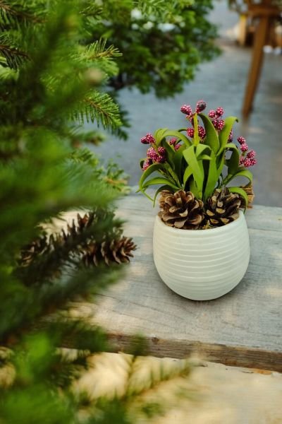 Dekoratif Aranjman Blossom Burgundy