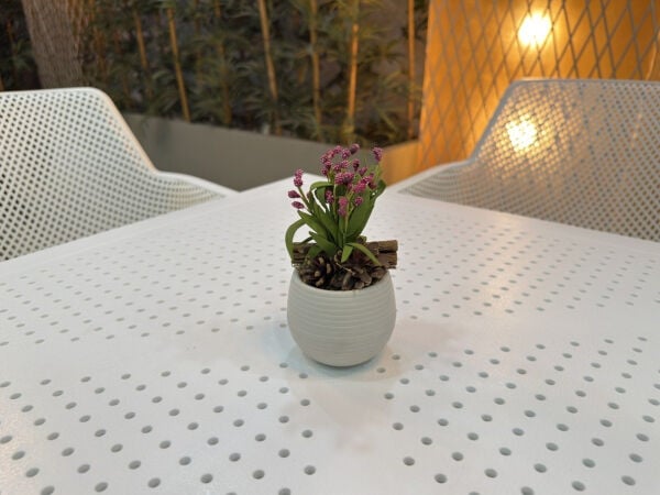 Saksılı Yapay Meyveli Aranjman Bordo 18 cm