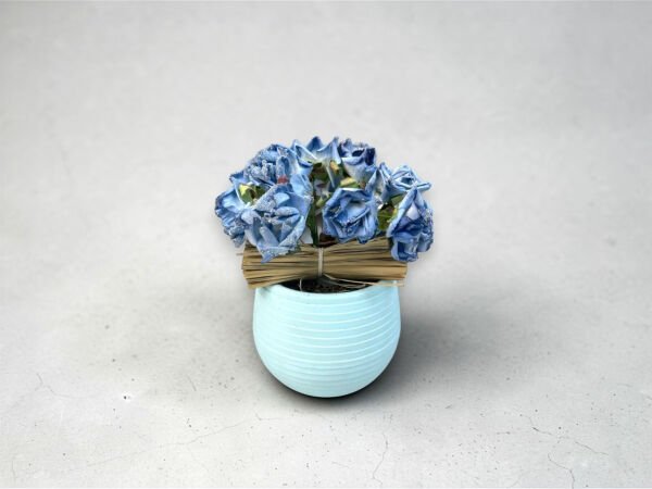 Dekoratif Mavi Yapay Çiçek Aranjmanı - Hediyelik Aranjman