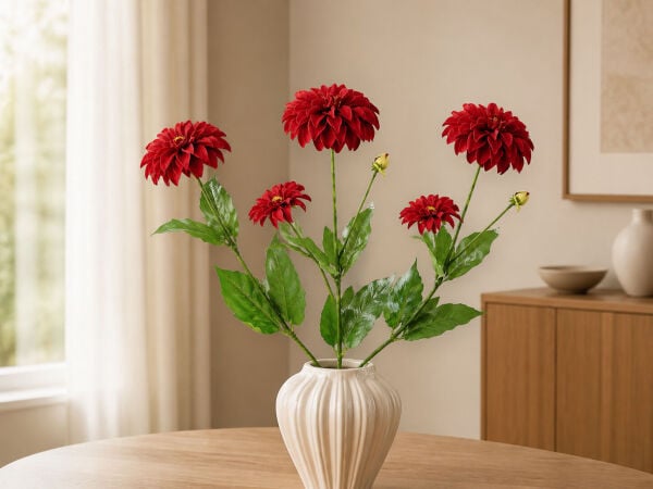Yapay Yıldız Çiçeği 60 cm Bordo