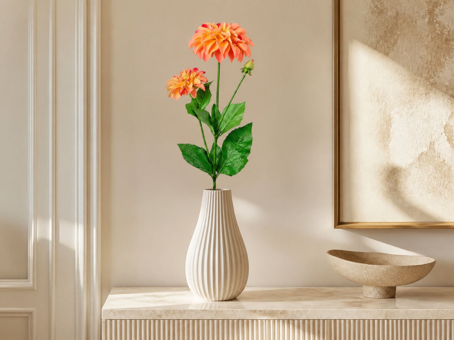 Yapay Yıldız Çiçeği 60 cm Turuncu
