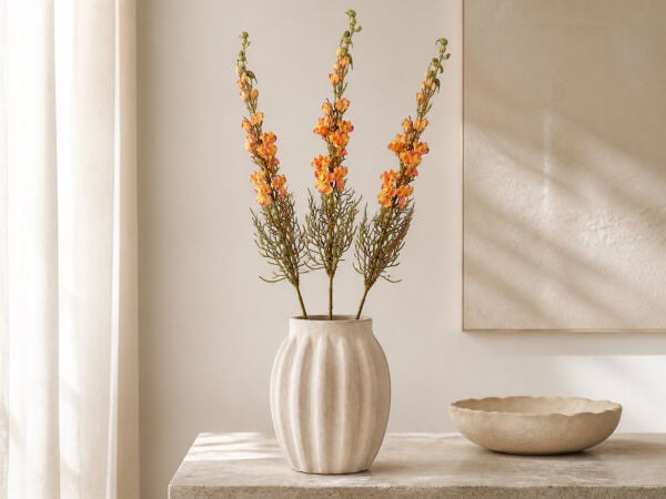 Yapay Delfinyum Dalı 72 cm Turuncu
