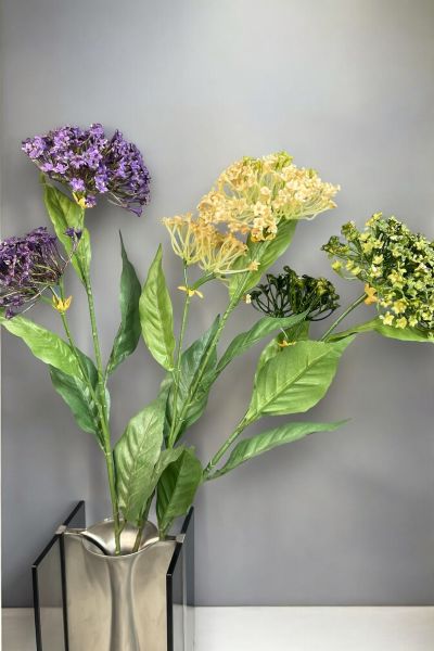 Yapay Çiçek Asclepias İpek Otu 62cm Mor