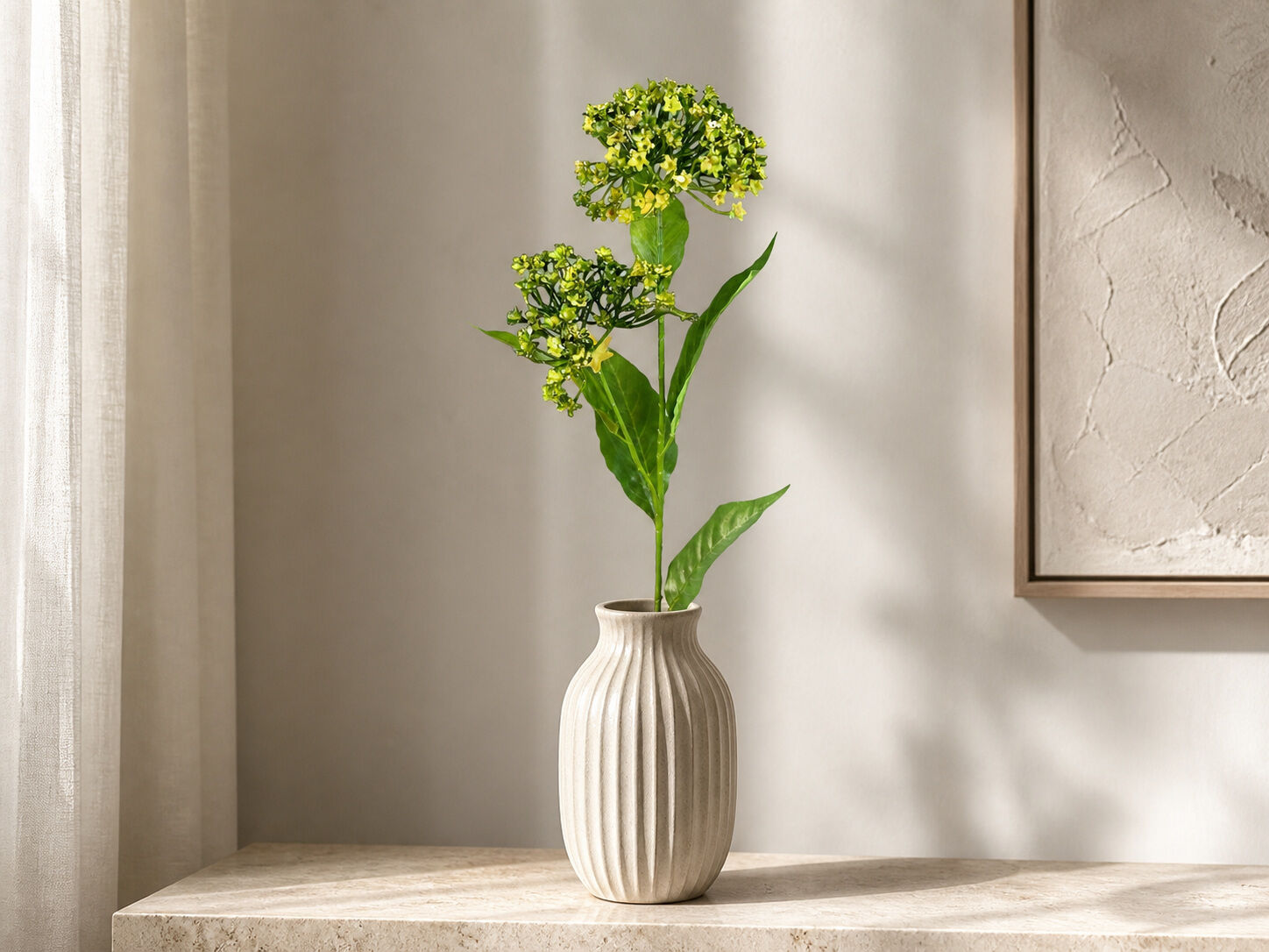 Yapay İpek Otu Dalı 62 cm Yeşil