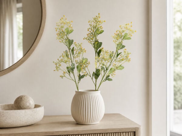 Yapay Patrinia Dalı 80 cm Krem