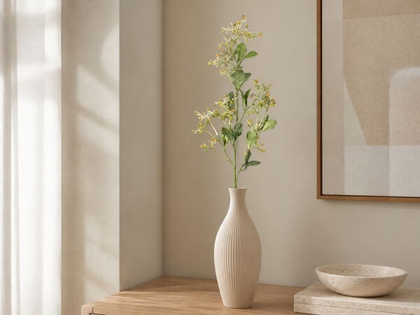 Yapay Patrinia Dalı 80 cm Krem