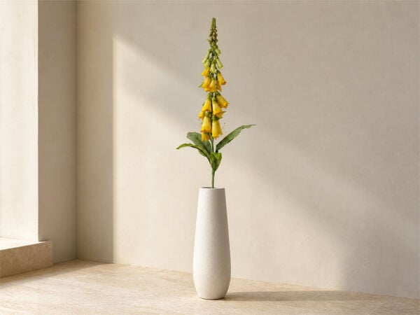Sarı Yapay Çiçek Dalı - 90 cm | Uzun Vazo Çiçeği
