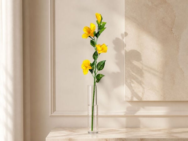 Yapay Lisyantus 60 cm Sarı