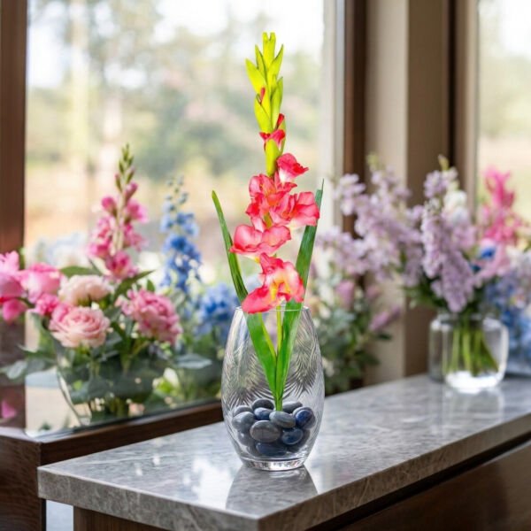 Yapay Pembe Glayör Bahar Dalı - 100 cm Dekoratif Lüks Çiçek