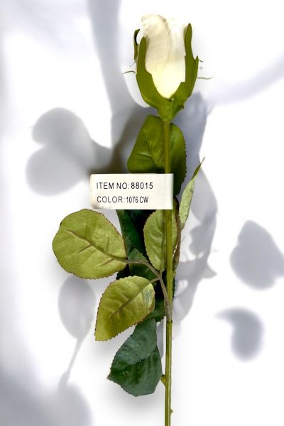 Yapay Çiçek Gül Beyaz 55cm