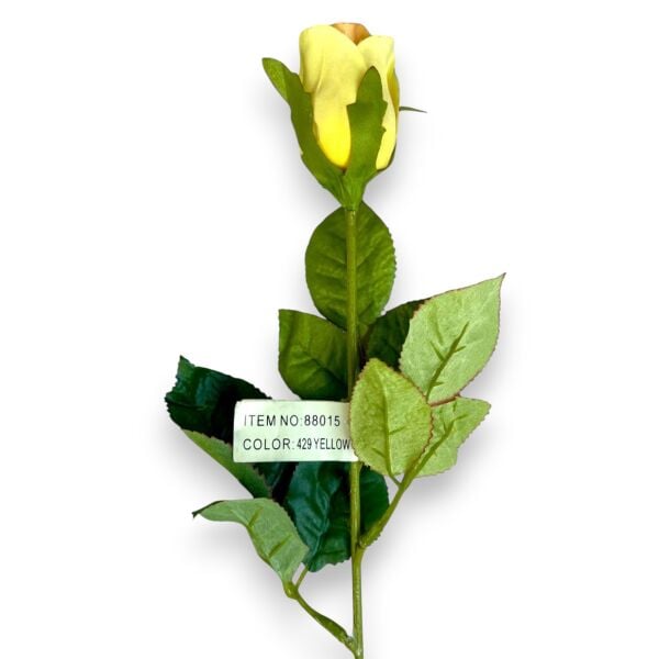 55 cm Tek Dal Yapay Gül - Sarı