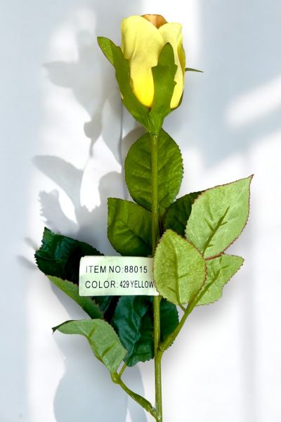 Yapay Çiçek Gül Sarı 55cm