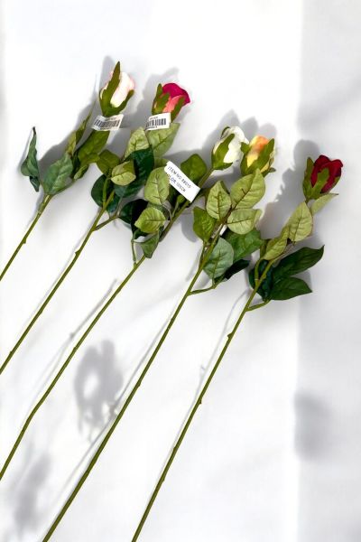 Yapay Çiçek Gül Sarı 55cm