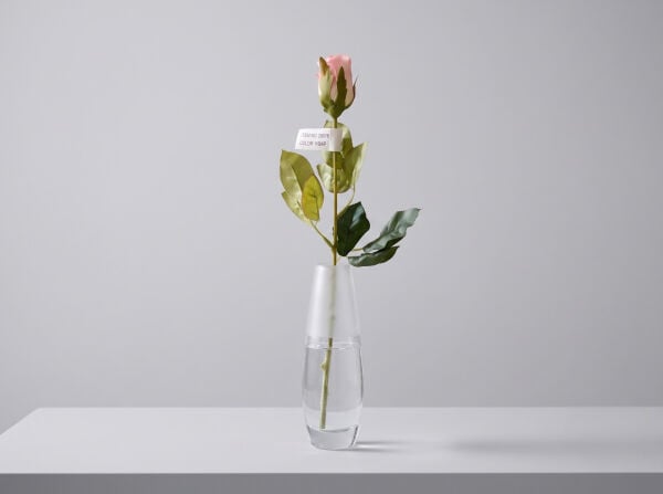 Yapay Gül Tek Dal 55 cm Açık Pembe