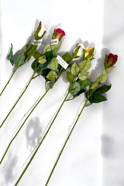 Yapay Çiçek Gül Somon 55cm