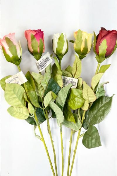 Yapay Çiçek Gül Somon 55cm