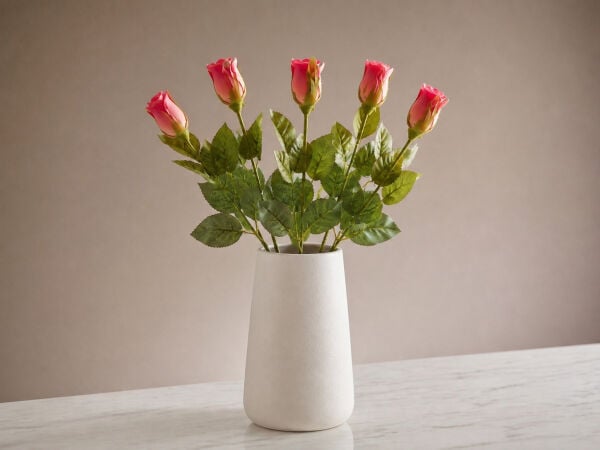 Yapay Gül Tek Dal 55 cm Pembe