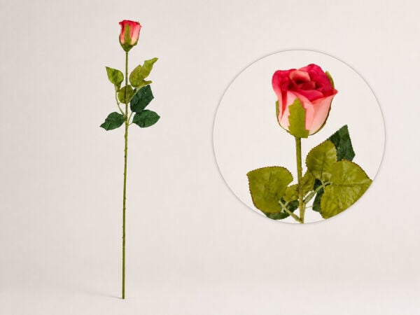Yapay Gül Tek Dal 55 cm Pembe