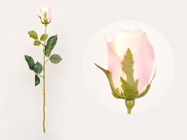 Yapay Gonca Gül Tek Dal 70 cm Pembe