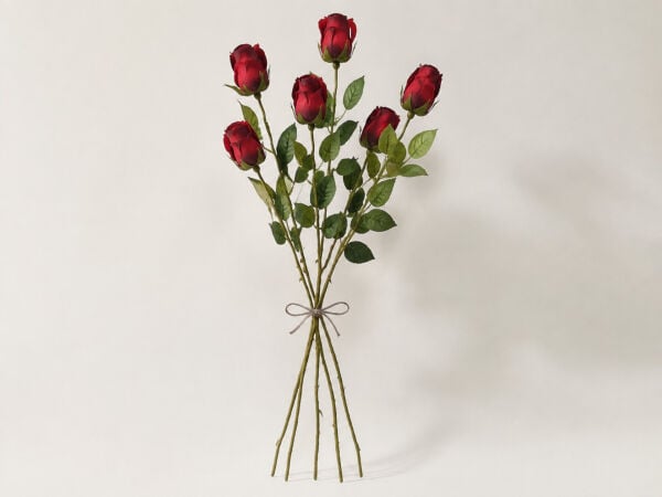 Yapay Gül Tek Dal 70 cm Kırmızı