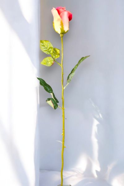Yapay Çiçek Gül Somon 70cm