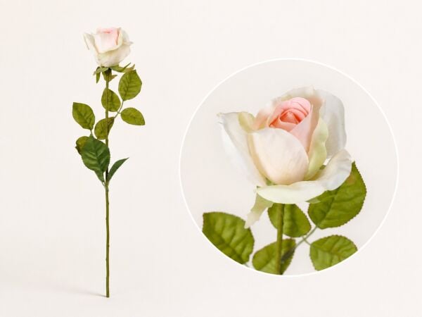 Yapay Gül Tek Dal 60 cm Açık Pembe