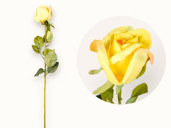 Sarı Yapay Gül 60 cm