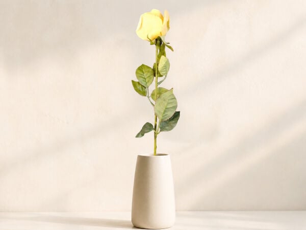 Yapay Gül Tek Dal 60 cm Sarı