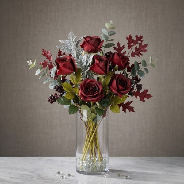 Kırmızı Yapay Gül 60 cm - Yapay Çiçek Gül
