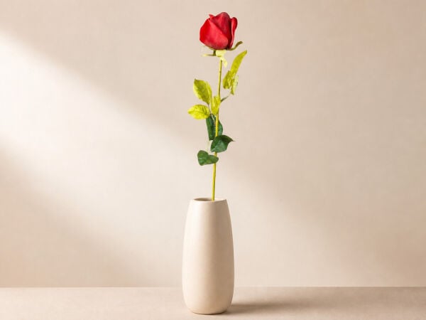 Yapay Gül Tek Dal 60 cm Kırmızı