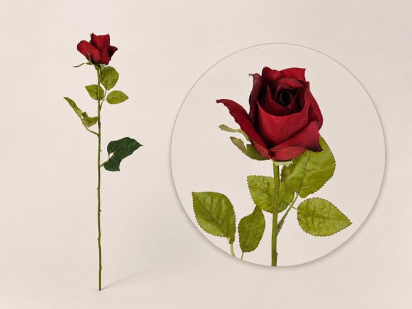 Yapay Gül Tek Dal 60 cm Kırmızı