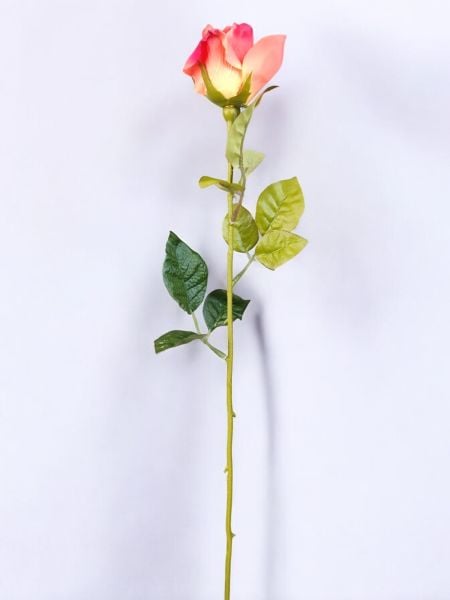 Yapay Gül Tek Dal 60 cm Koyu Pembe
