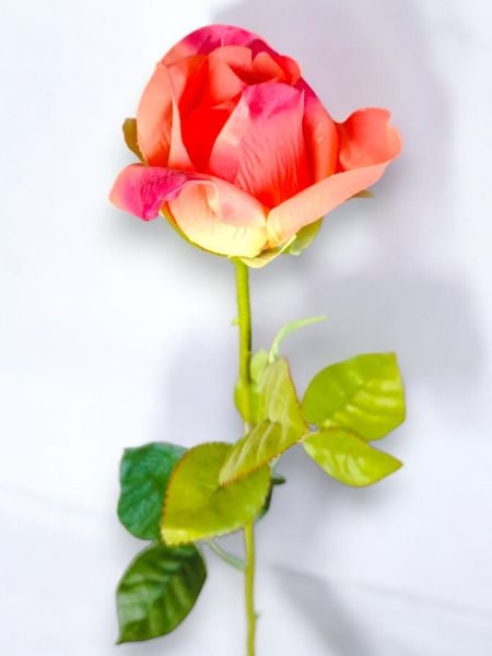 Yapay Gül Tek Dal 60 cm Koyu Pembe